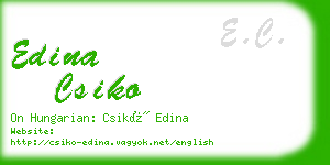 edina csiko business card